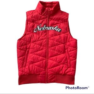 EUC Women’s  Colosseum University of Nebraska Quilted Puffer Vest Size L
